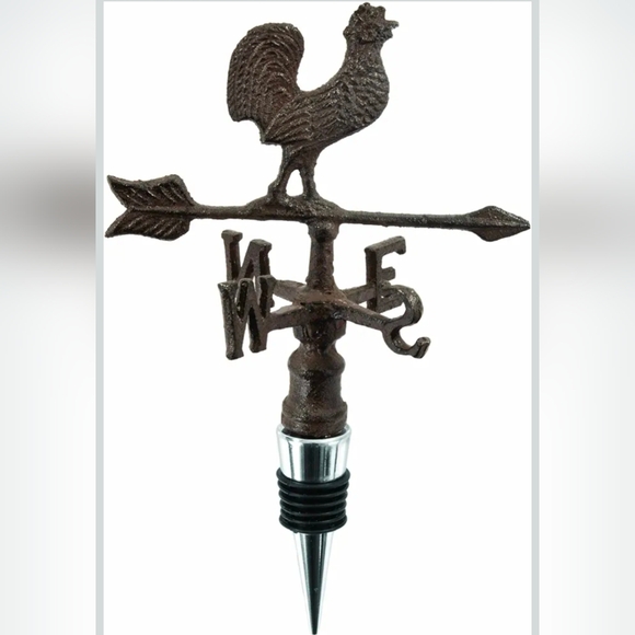 Rustic Rooster Bottle Stopper Vintage Farmhouse Bottle Opener  Wine Opener